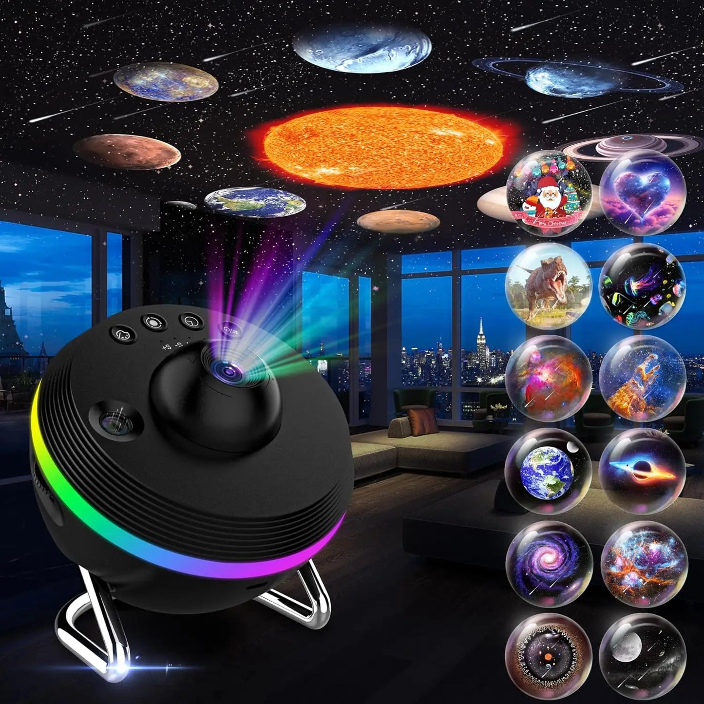 13-in-1 4K HD Rotating Star Projector