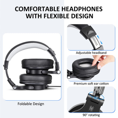 Wired Gaming Headset with Detachable Mic