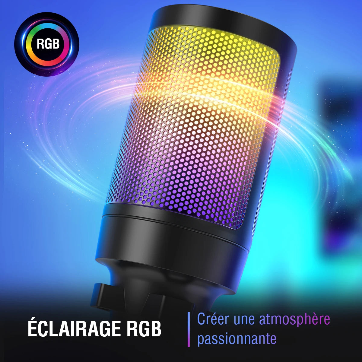 USB RGB Condenser Gaming Microphone