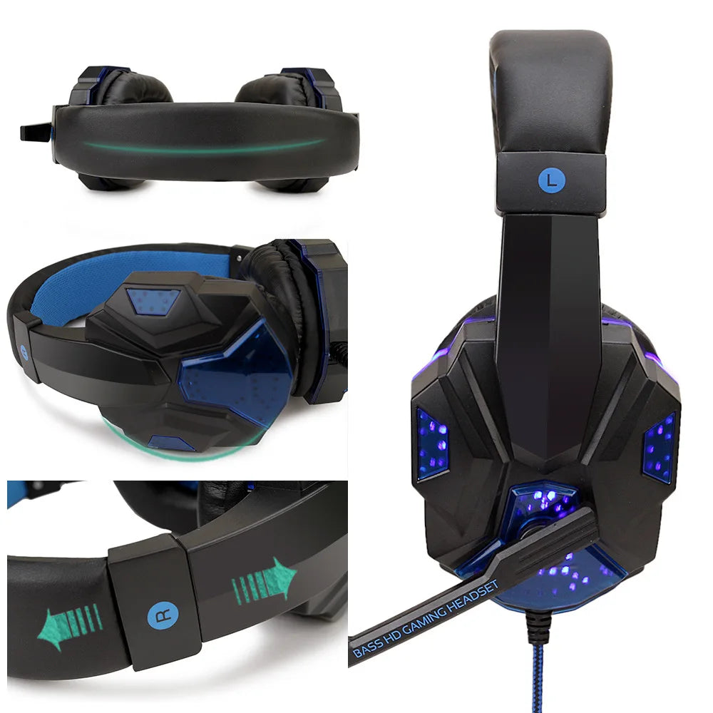Wired Gaming Headset with LED Lights
