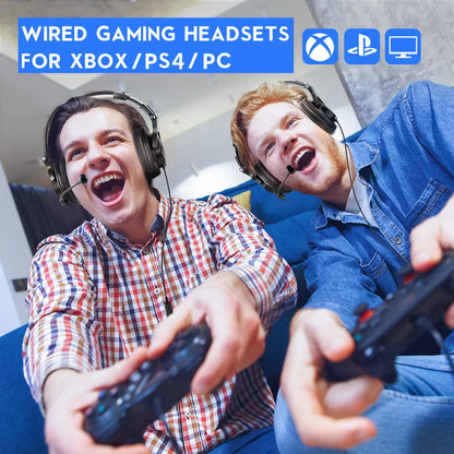 Wired Gaming Headset with Detachable Mic