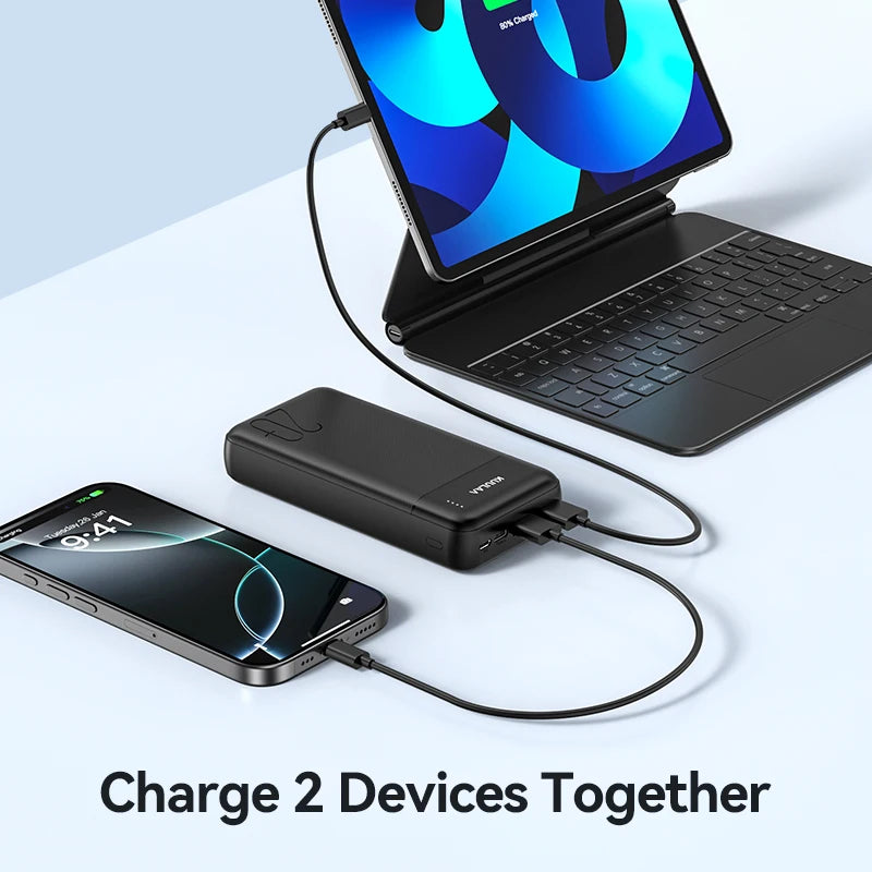Portable Power Bank 20000mAh with LED Lamp