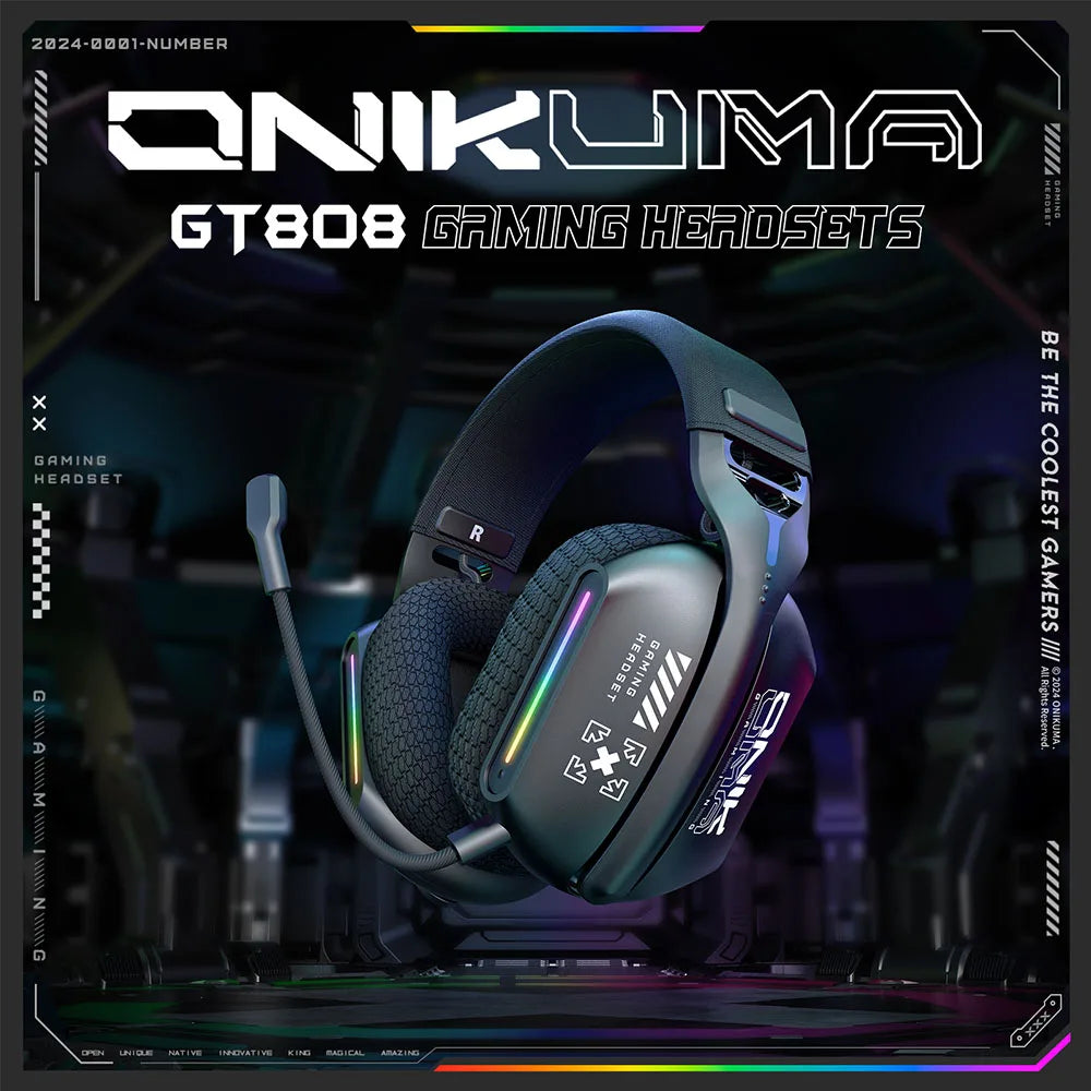 Wireless Gaming Headset with HD Mic