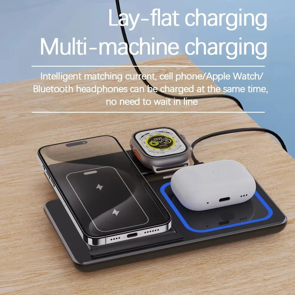Foldable 3-in-1 Wireless Charger Stand