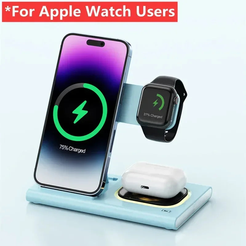 Foldable 3-in-1 Wireless Charger Stand