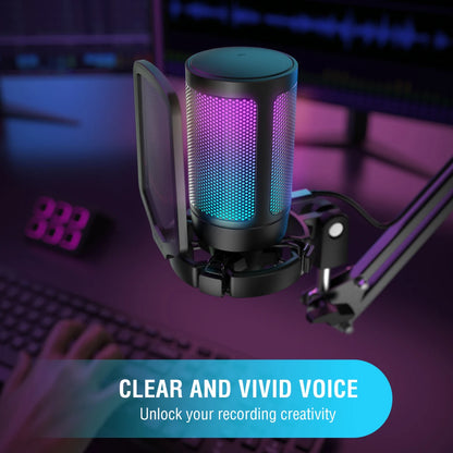 USB RGB Condenser Gaming Microphone