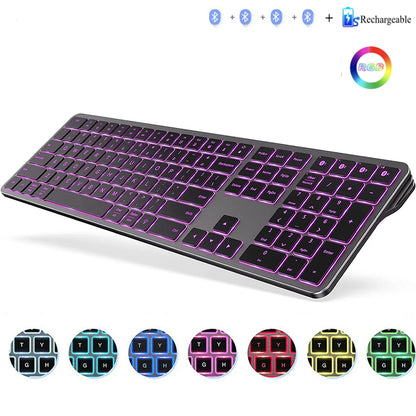 Rechargeable Wireless Backlit Bluetooth Keyboard