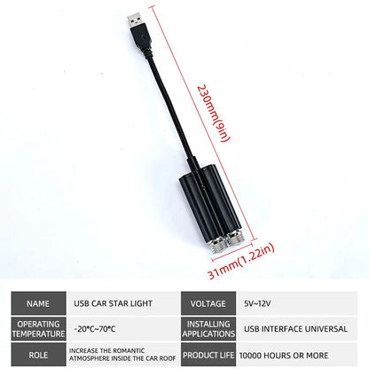 USB Car Roof Starry Light