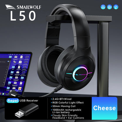 Wireless Three-Mode Gaming Headset