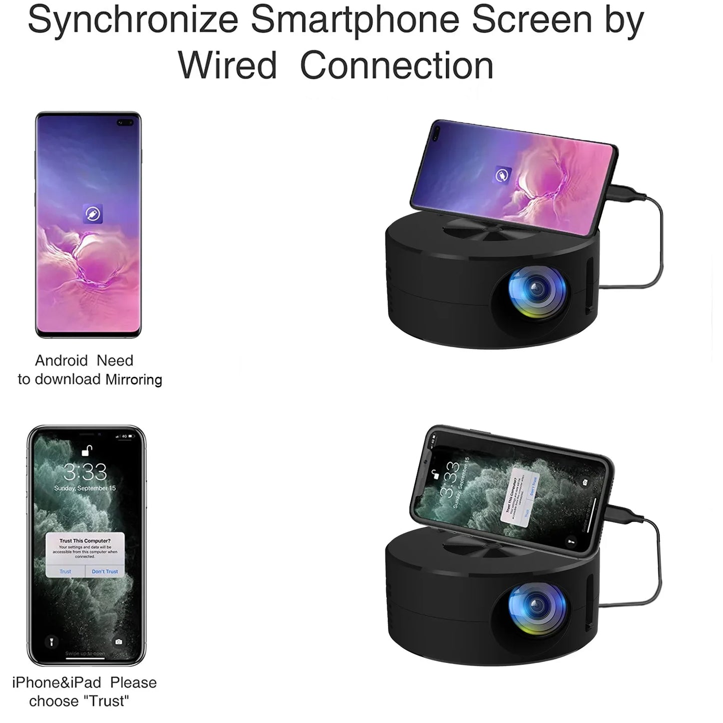 Mini Portable Home Projector
