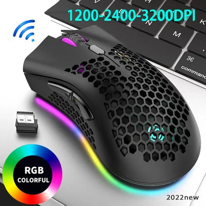 BM600 Wireless RGB Honeycomb Gaming Mouse