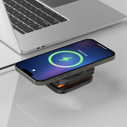 Foldable Magnetic Charger Stand 3-in-1