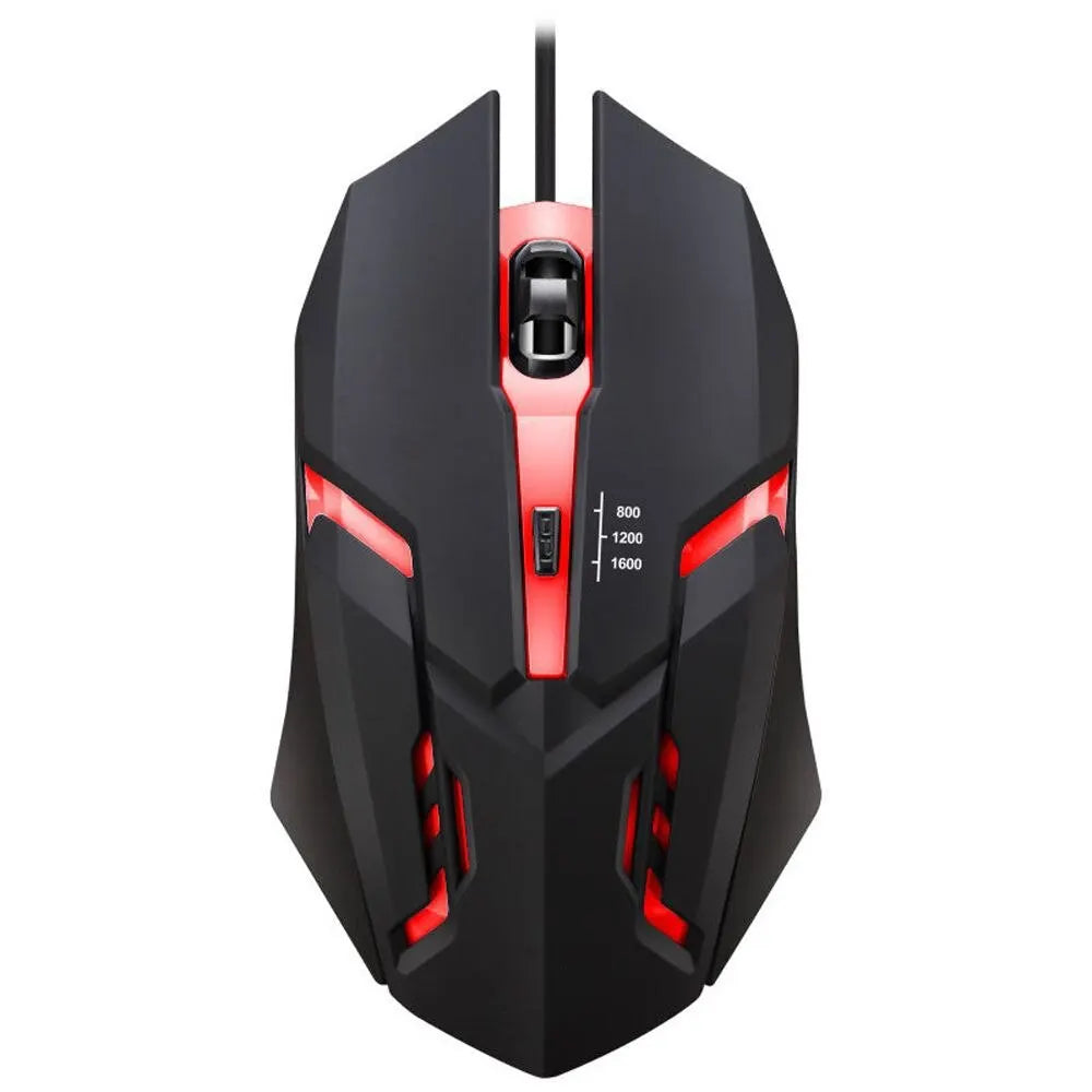 Ergonomic Backlit Wired Gaming Mouse – 1600 DPI