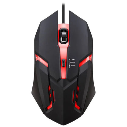 Ergonomic Backlit Wired Gaming Mouse – 1600 DPI