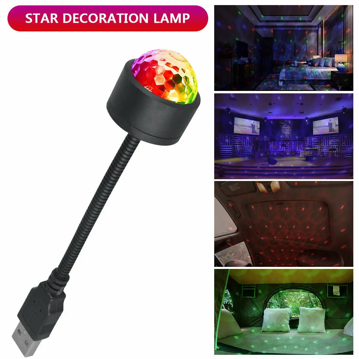 USB Car Roof Starry Light