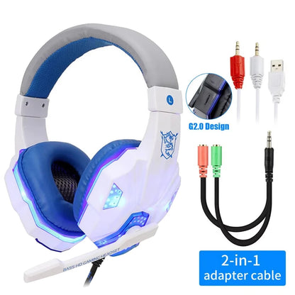 Wired Gaming Headset with LED Lights