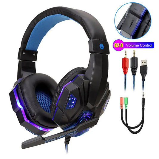 Wired Gaming Headset with LED Lights