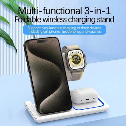 Foldable 3-in-1 Wireless Charger Stand