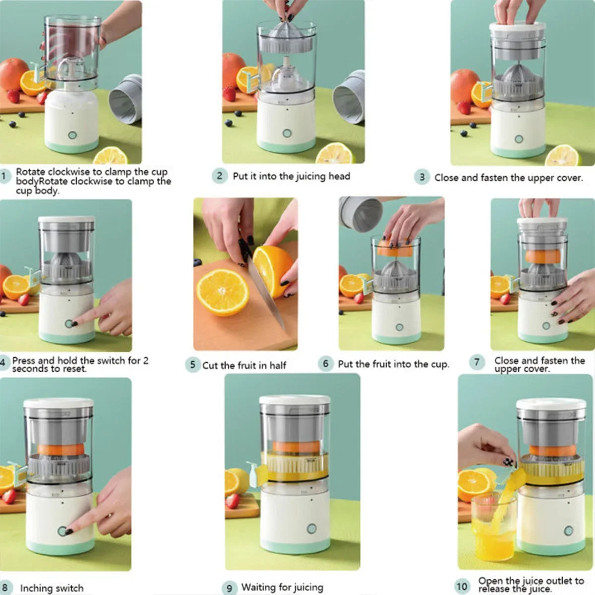Portable USB Rechargeable Citrus Juicer