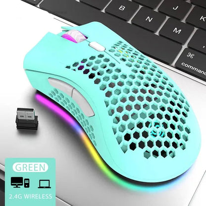 BM600 Wireless RGB Honeycomb Gaming Mouse