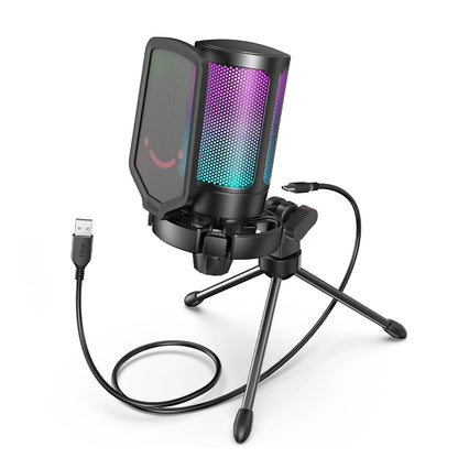 USB RGB Condenser Gaming Microphone
