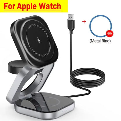 Foldable Magnetic Charger Stand 3-in-1