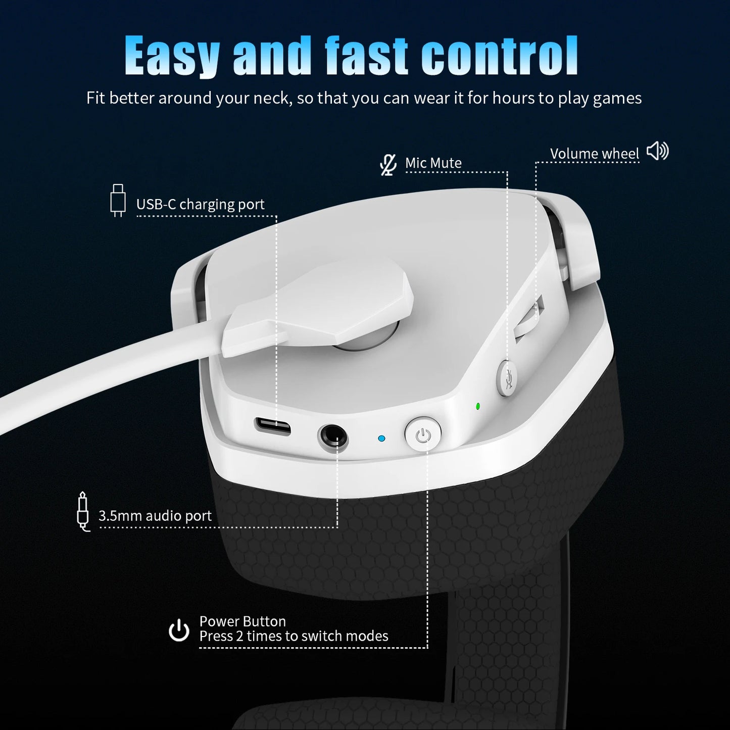 Dual Wireless Gaming Headset with Mic