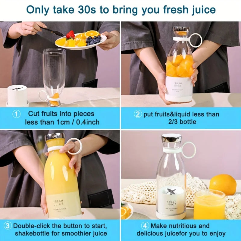 Portable Mini Wireless Fruit Blender