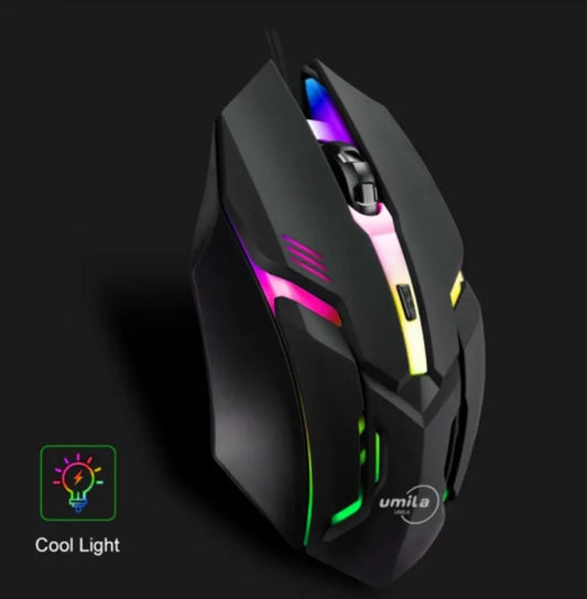 Ergonomic Backlit Wired Gaming Mouse – 1600 DPI