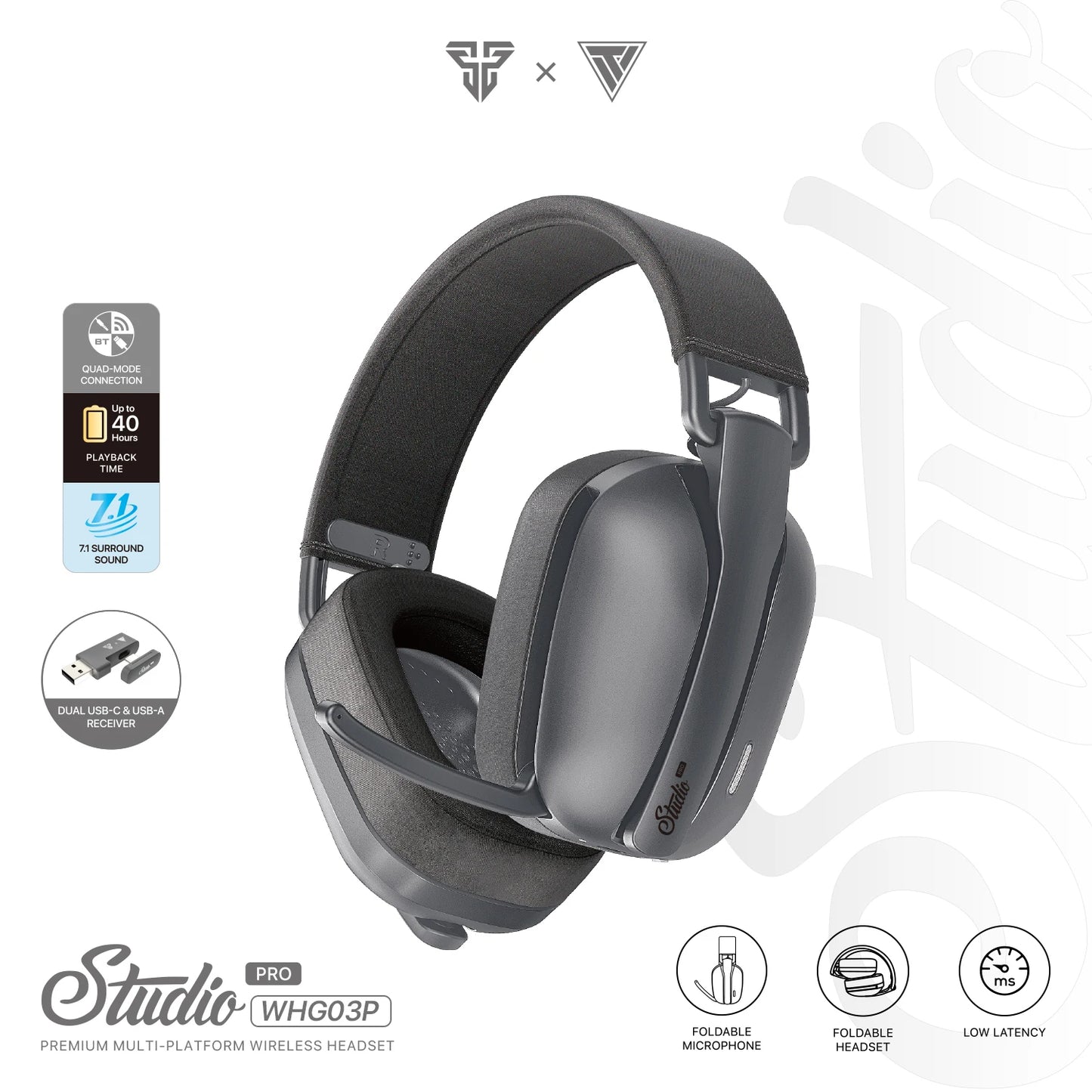 Wireless Gaming Headset with Surround Sound