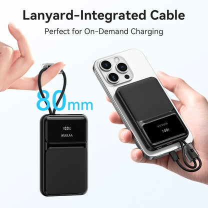 Portable Power Bank 10000mAh with Built-in Cables