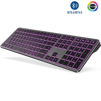Rechargeable Wireless Backlit Bluetooth Keyboard