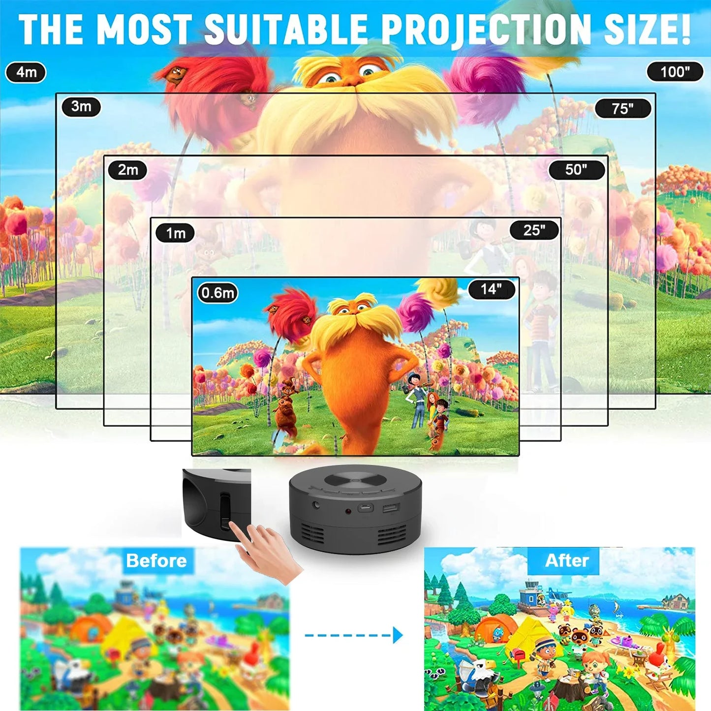 Mini Portable Home Projector