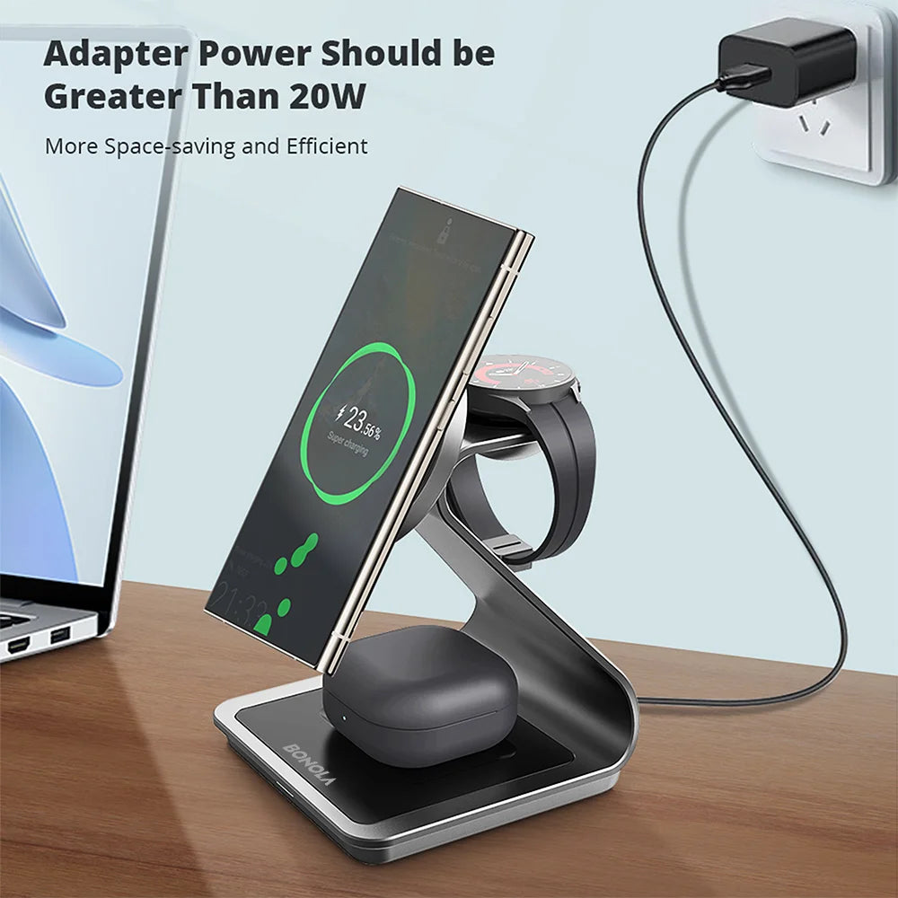 3-in-1 Magnetic Wireless Charging Station