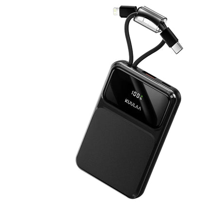 Portable Power Bank 10000mAh with Built-in Cables