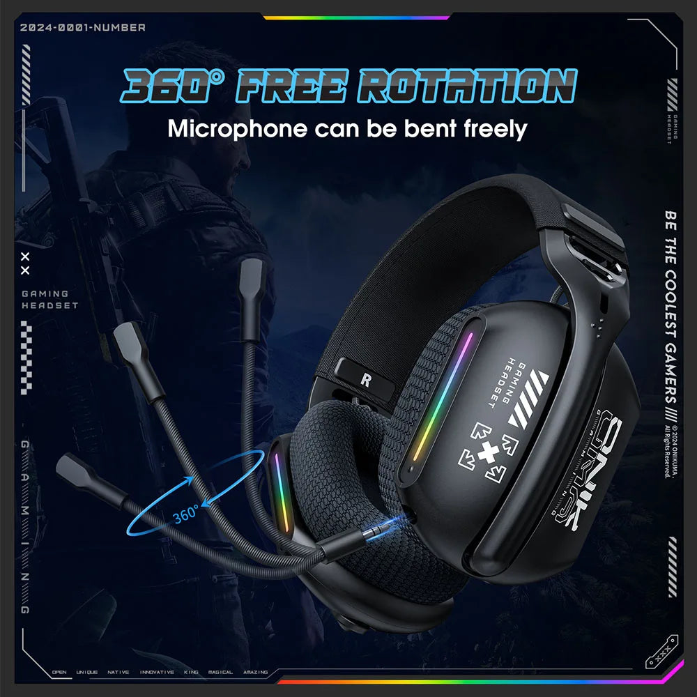 Wireless Gaming Headset with HD Mic