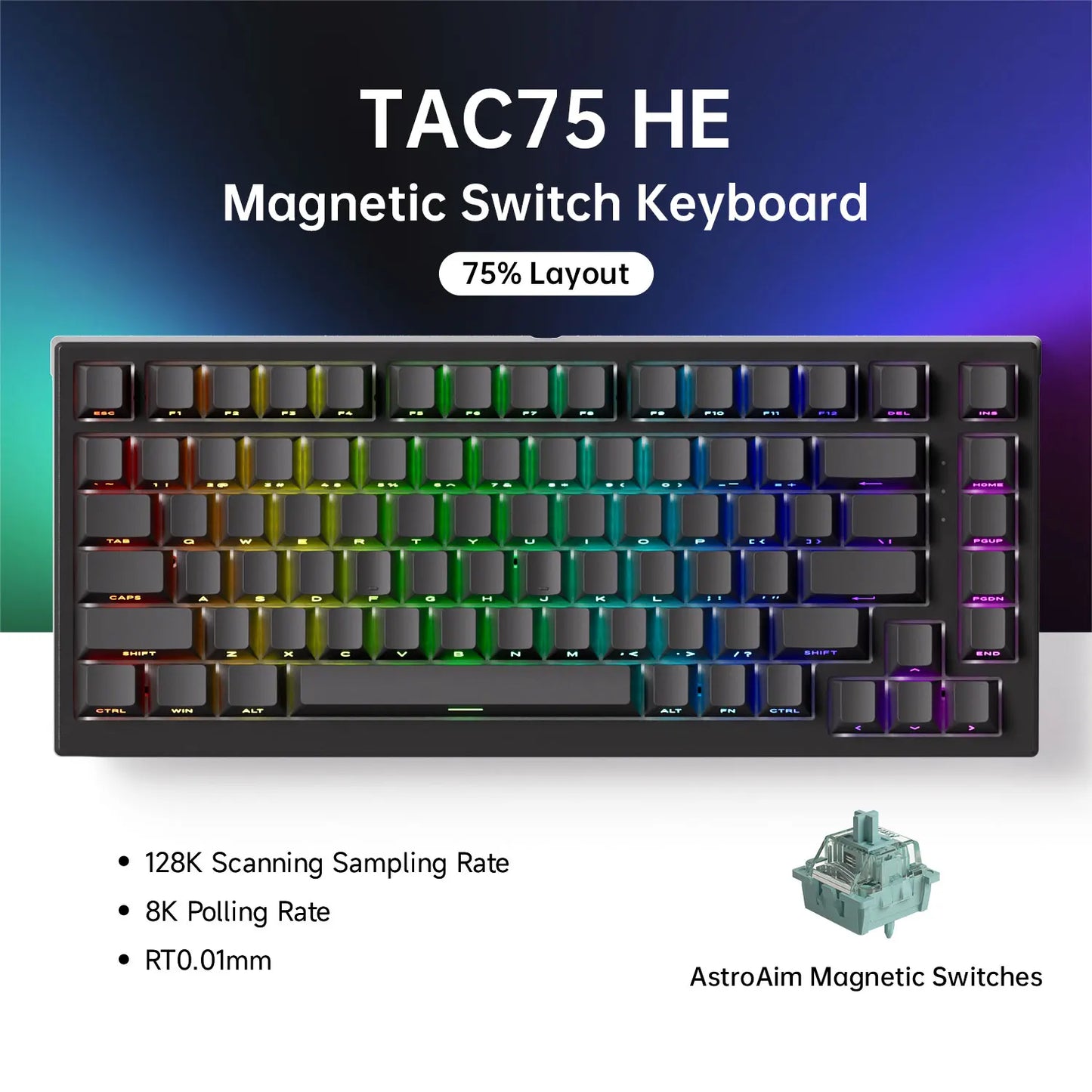 75% RGB Wired Gaming Mechanical Keyboard