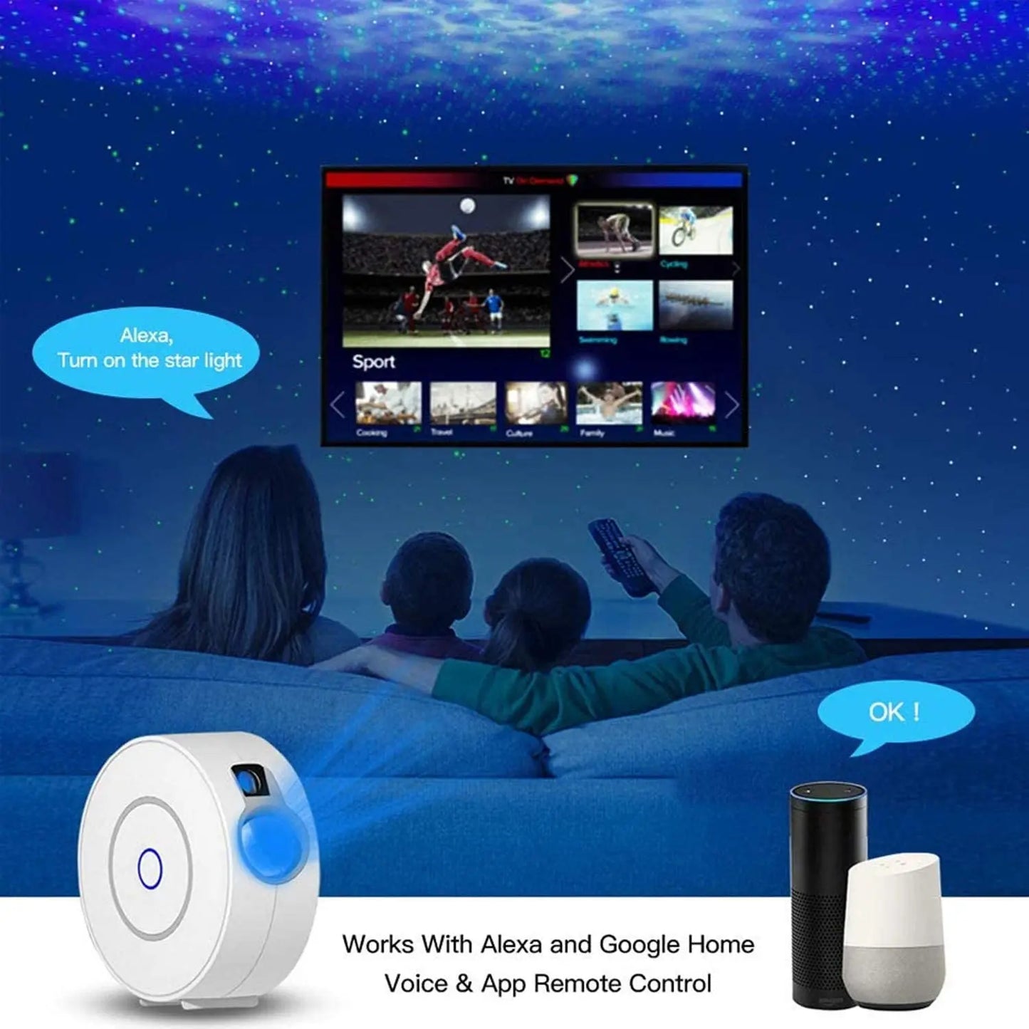 Smart WiFi Aurora Galaxy Star Projector