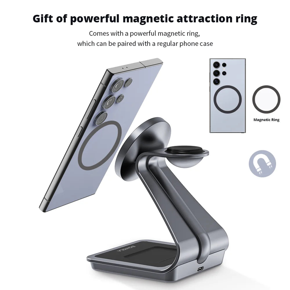 3-in-1 Magnetic Wireless Charging Station