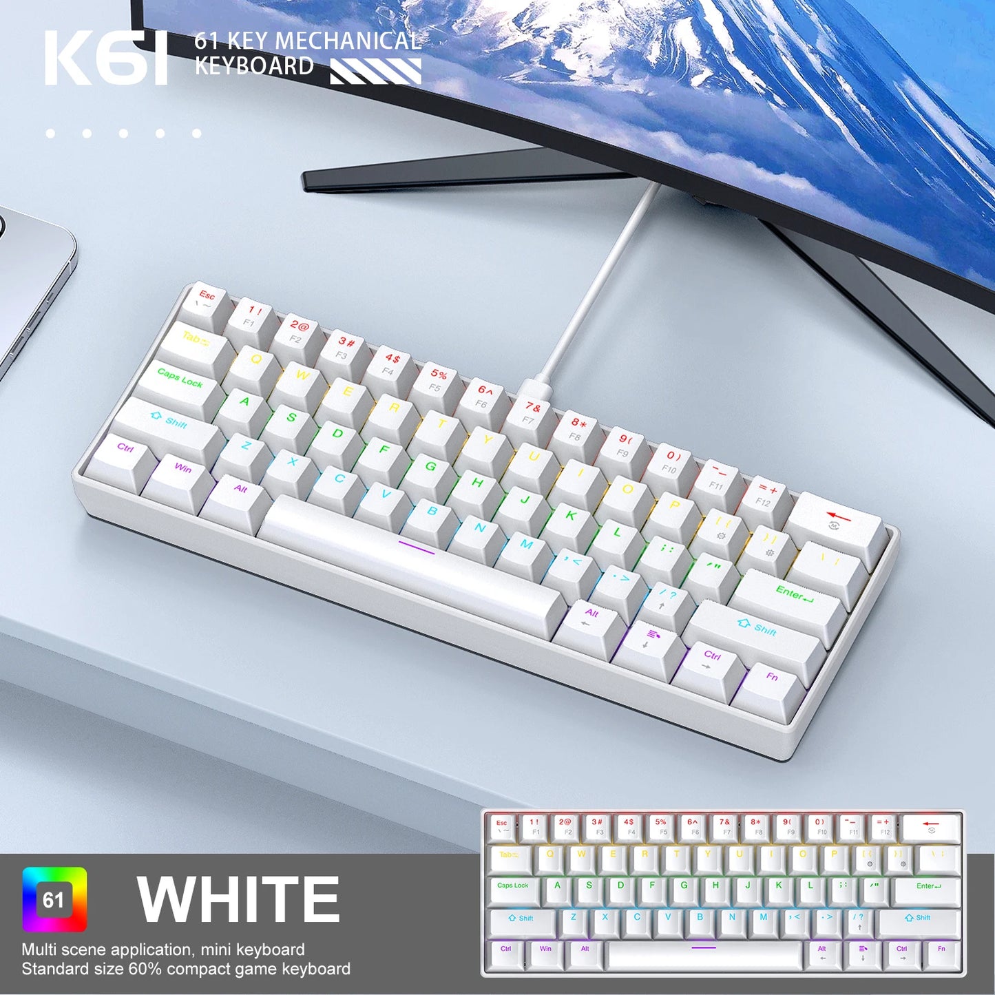 60% RGB Wired Mechanical Keyboard