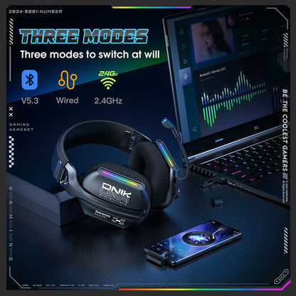 Wireless Gaming Headset with HD Mic