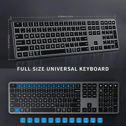 Rechargeable Wireless Backlit Bluetooth Keyboard