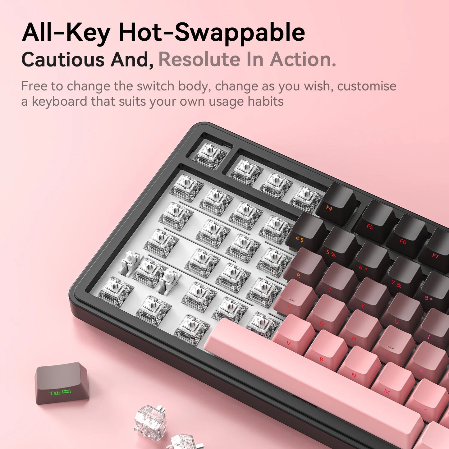Tri-Mode Wireless RGB Mechanical Keyboard