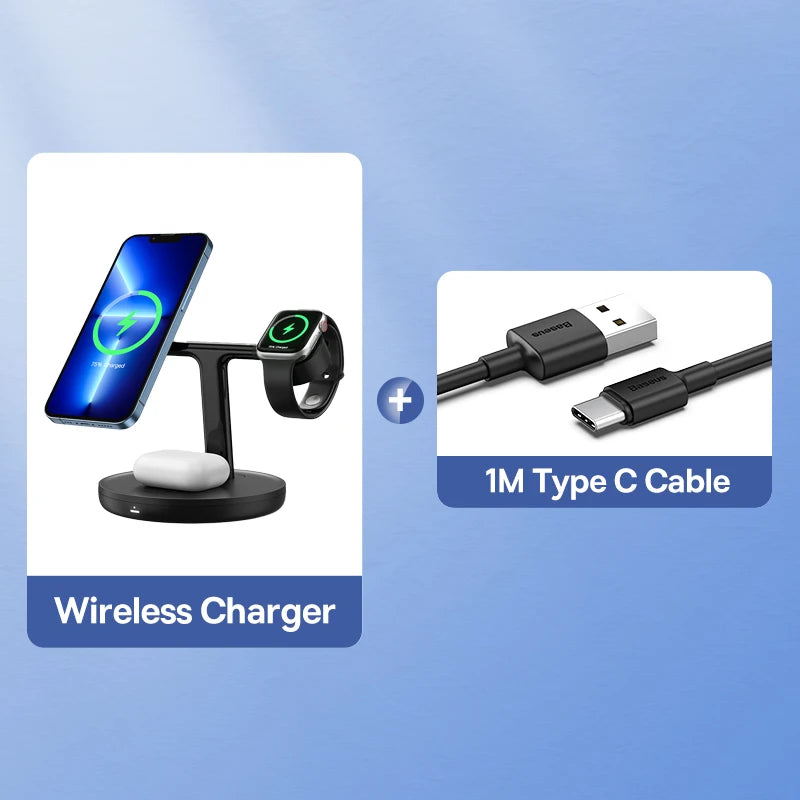 3-in-1 Magnetic Wireless Charger