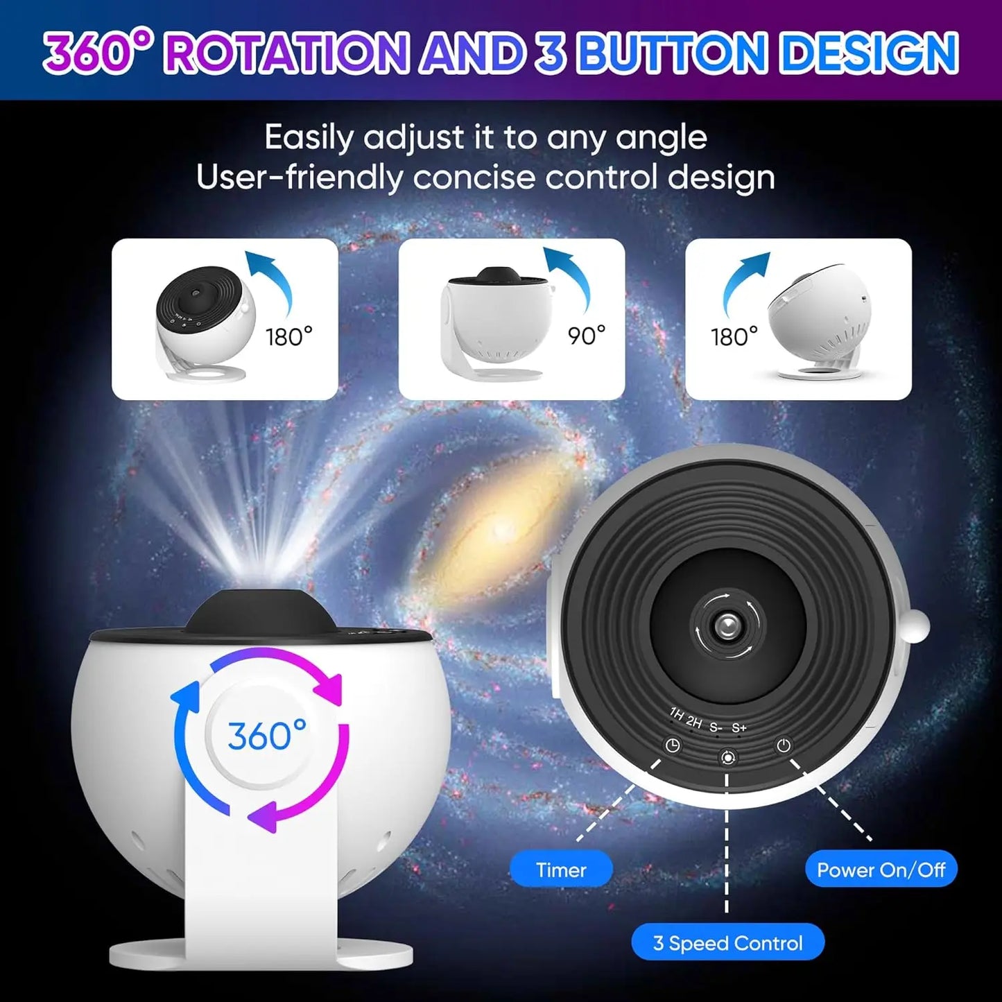 HD Star Projector Night Light